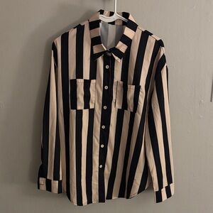 Black and Cream Striped Set